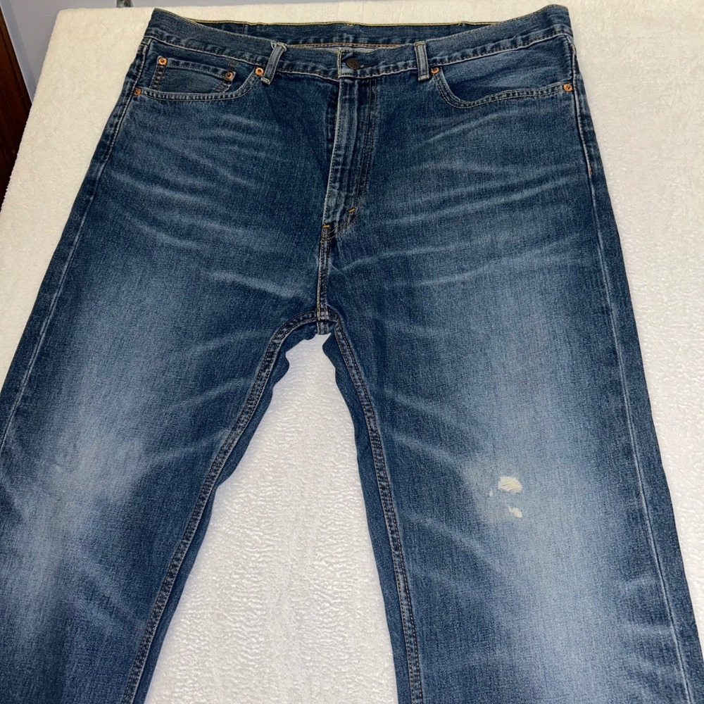 Levi's 505 Regular Fit Jeans Mens 40x32 Blue Denim Straight Leg Work Casual